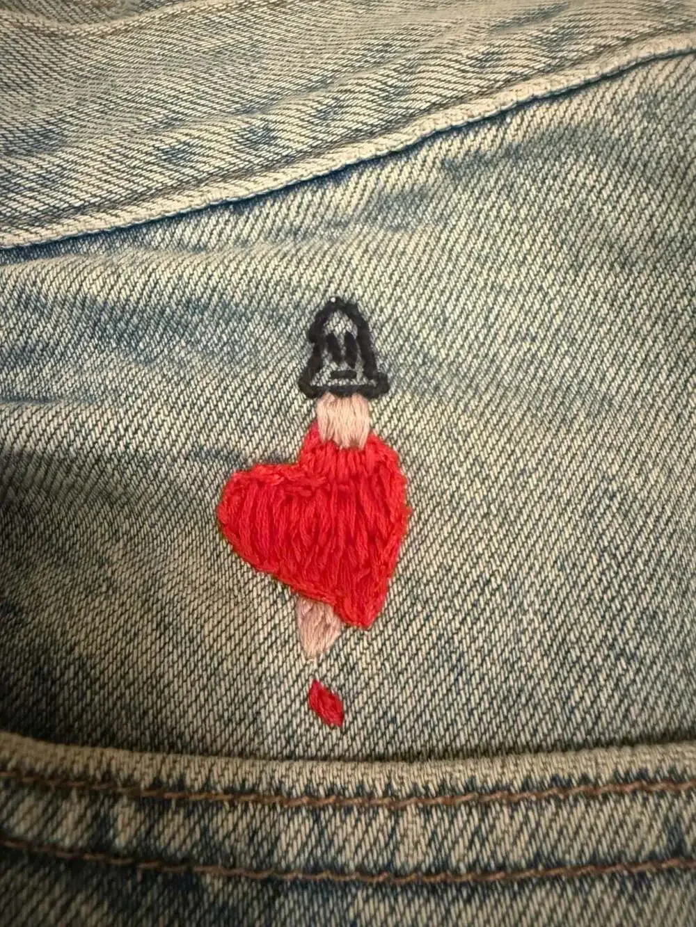 Vintage Gap High Rise Denim Cutoff Shorts Size 8 Embroidered Heart